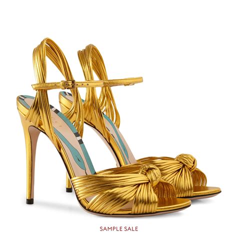 gucci gold sandals heels|gucci closed toe sandals.